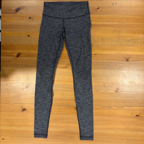 Lululemon Wunder Under 29" Mid-Rise Leggings in Coco Pique Black White Size 4 - Picture 6 of 13